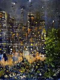 Hamid Alvi, 9 x 12 inch, Acrylic on Paper, Cityscape Painting, AC-HA-050